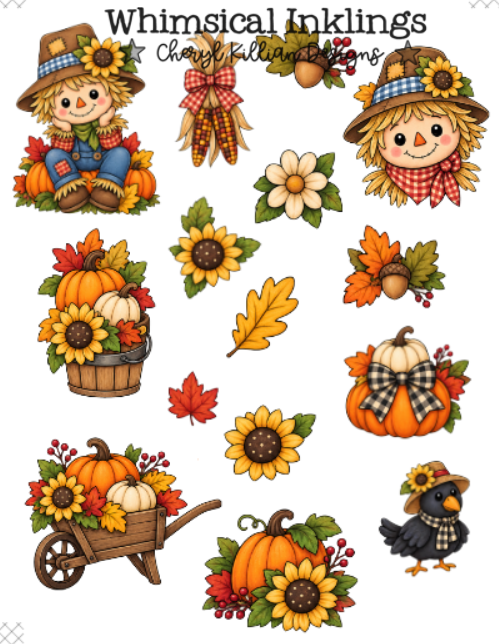 Whimsical Fall Sticker Pack | Fall Stickers