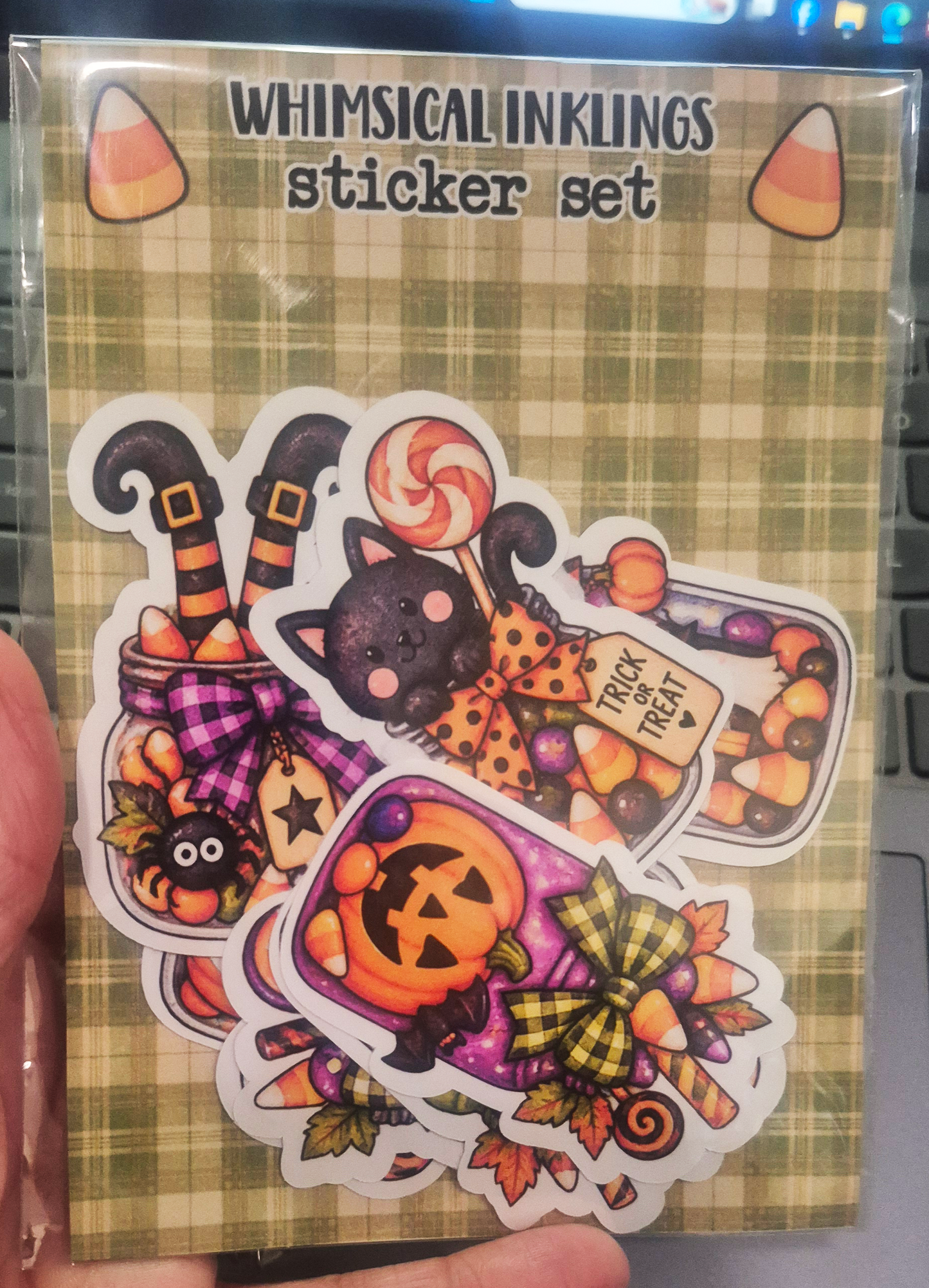 Whimsical Halloween jars Sticker pack| Halloween stickers