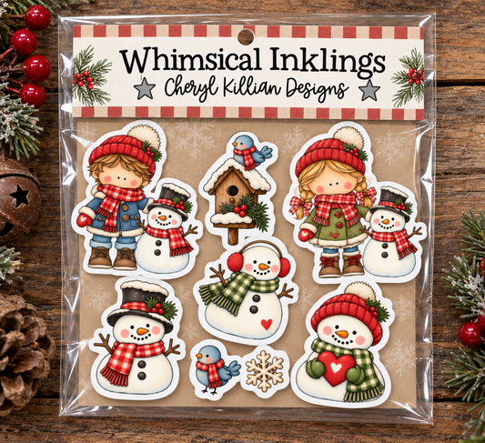 Winter Kids Sticker Sheet| Winter Stickers