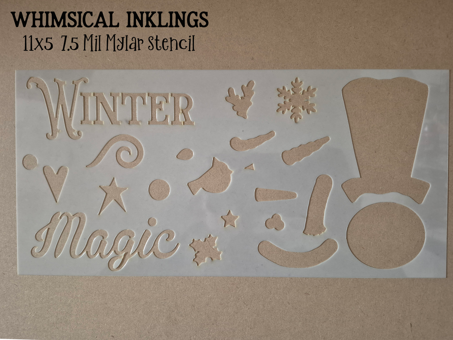 Winter Magic Stencil| Snowman Stencil