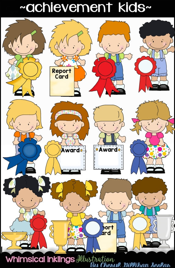 Cutie  Kids HUGE Clipart Bundle