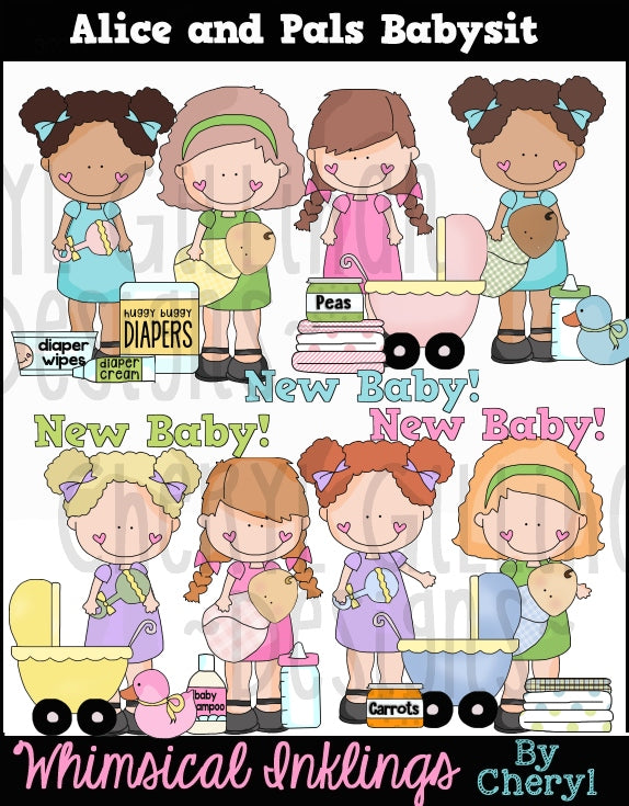 Alice And Pals Sublimation Clipart Bundle