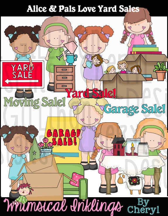 Alice And Pals Sublimation Clipart Bundle