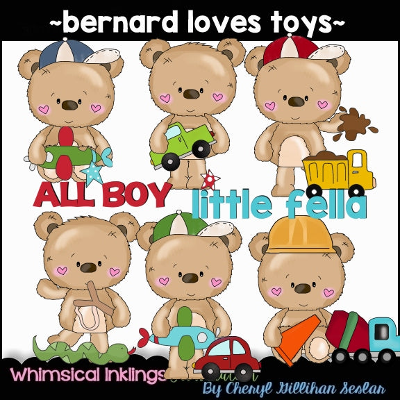 Bernard and Babs Bear Sublimation Clipart Bundle| Sublimation