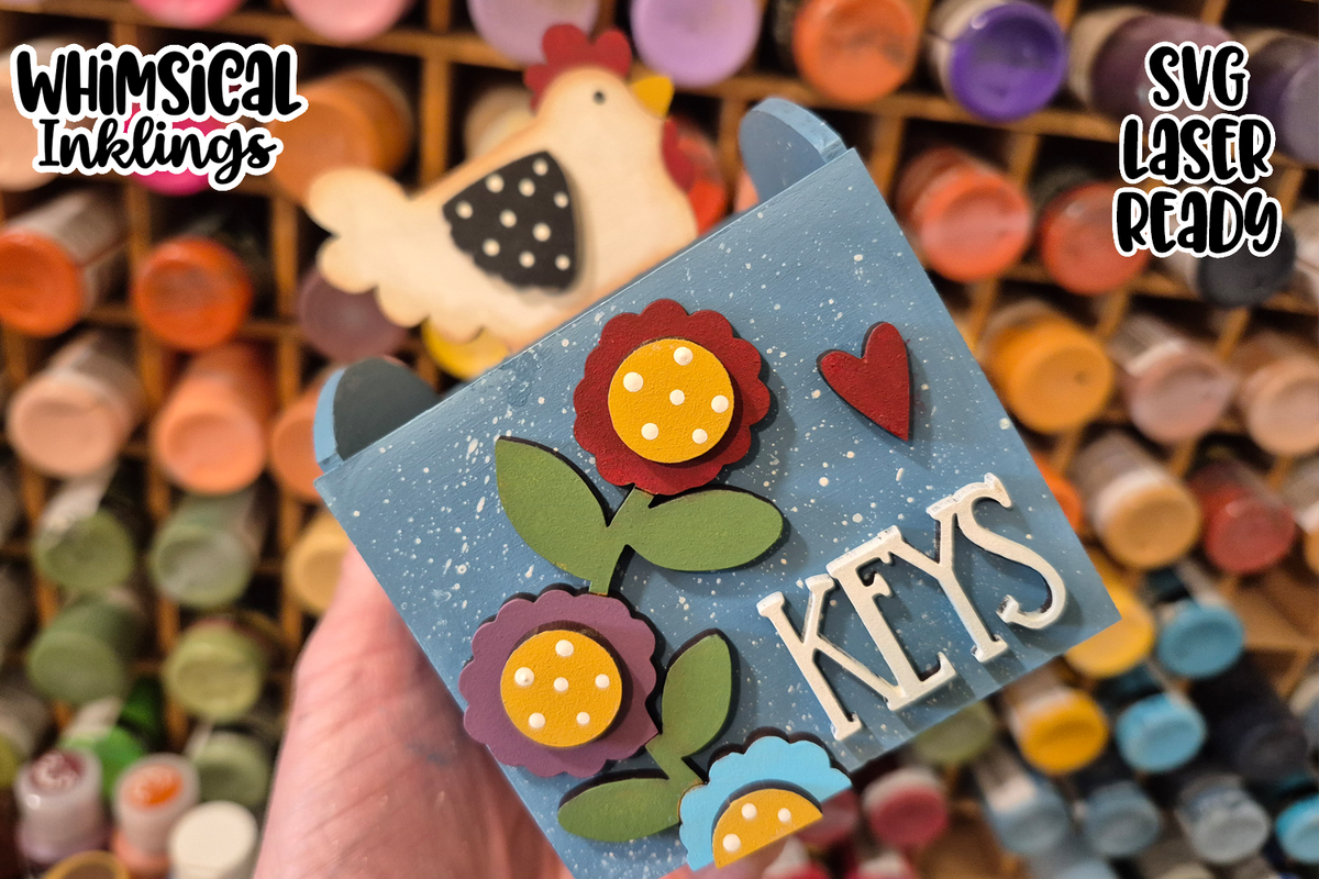 Chicken Key Card Chicken Key Box Laser SVG – Whimsical Inklings