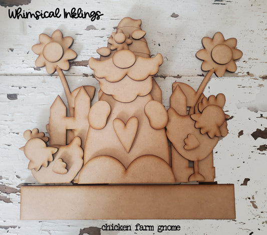 Chicken Gnome DIY Wood Kit