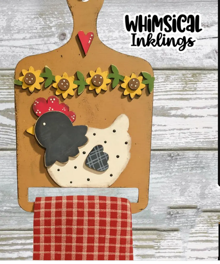 Chicken Towel Holder DIY Wood Kit