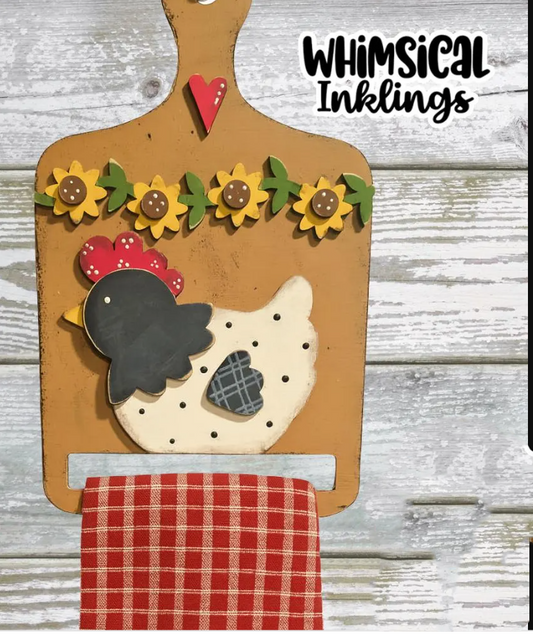 Chicken Towel Holder DIY Wood Kit