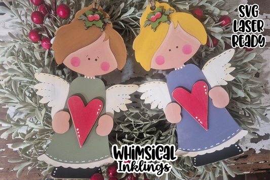 Christmas Angel Ornament Laser SVG