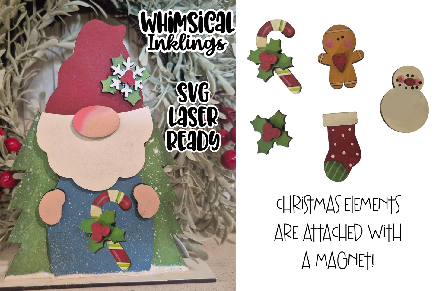 Christmas Gnome Magnetized Set SVG