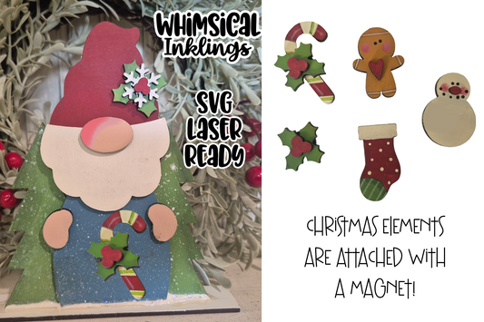 Christmas Gnome Magnetized Set SVG