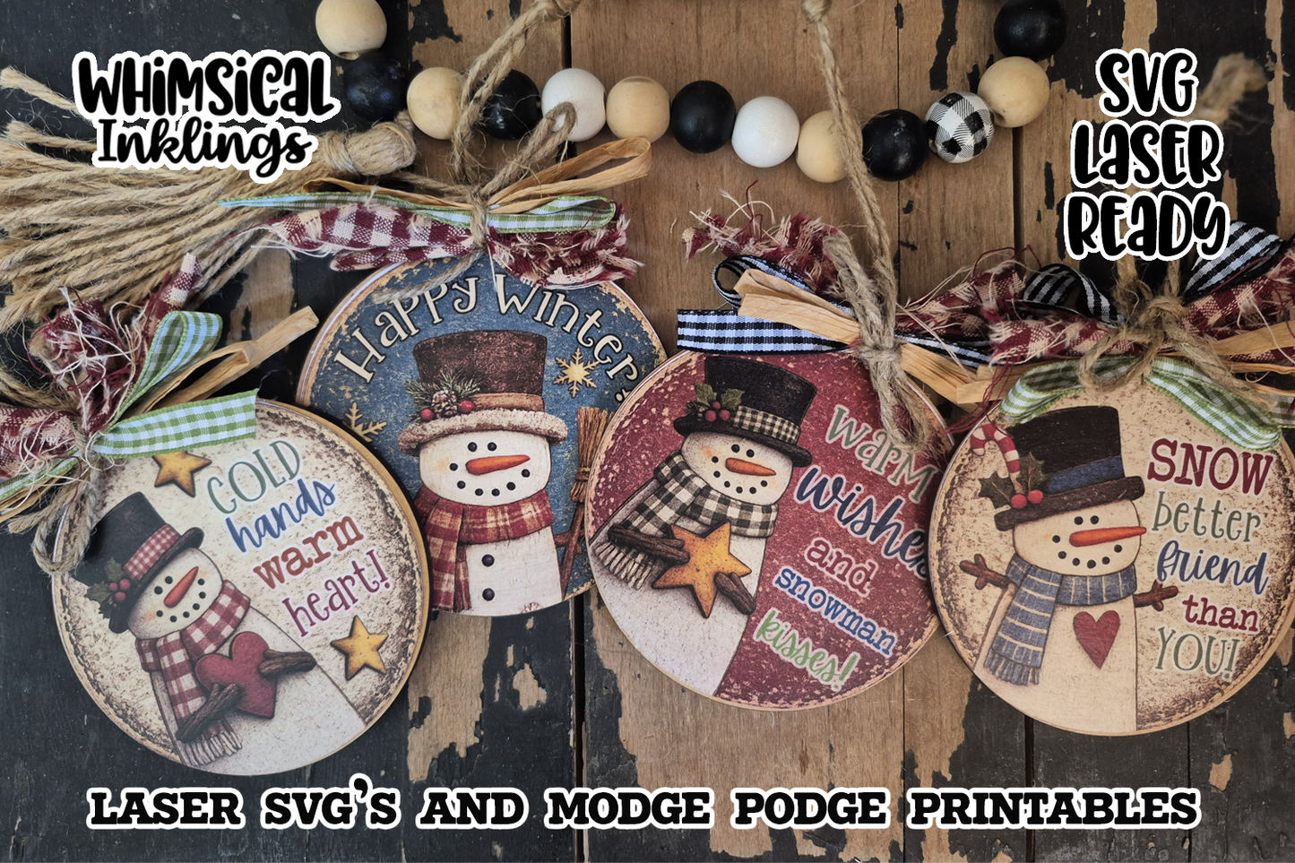 Cold hands Ornament SVG and Modge Podge Printables| Laser SVG