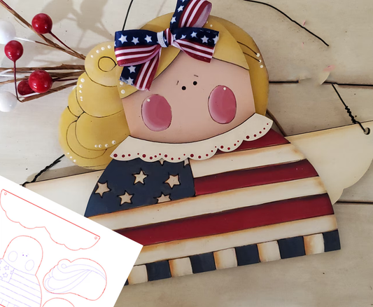 Country Americana Angel DIY Wood Kit
