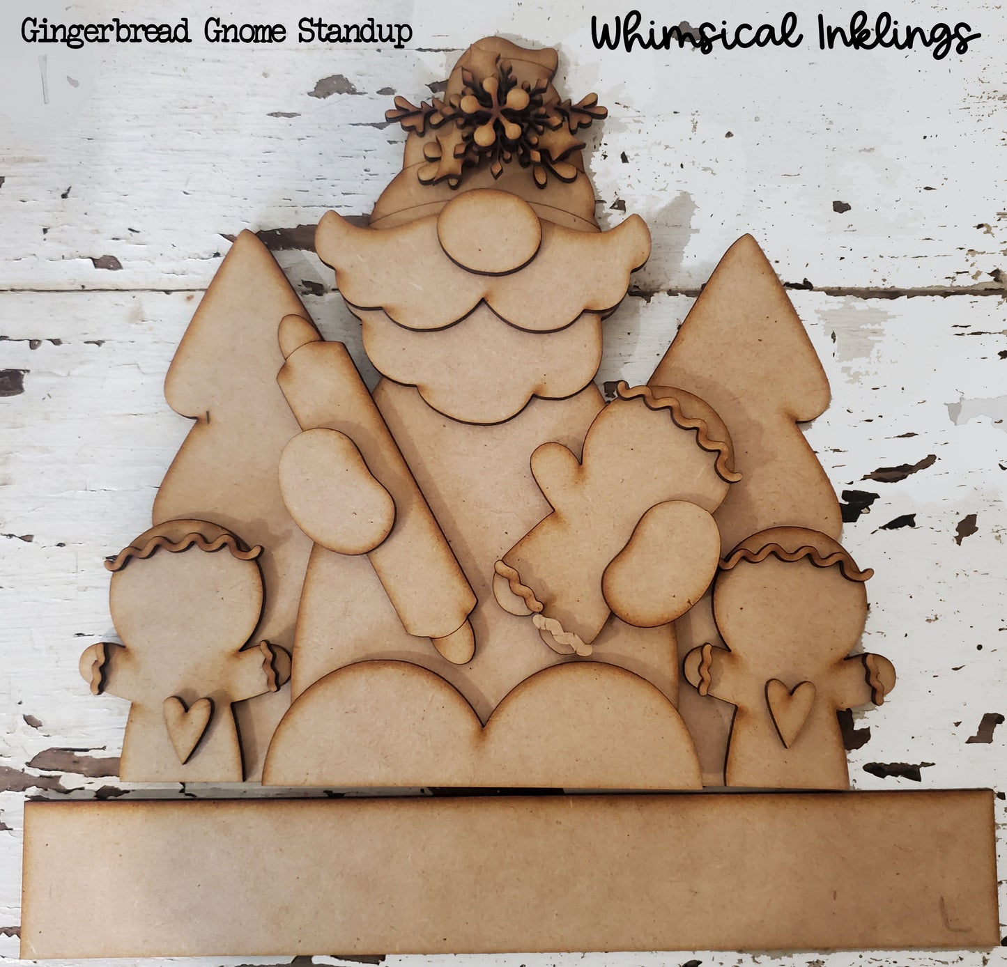 Gingerbread Gnome Standup Laser SVG| Exclusive| Christmas Laser SVG