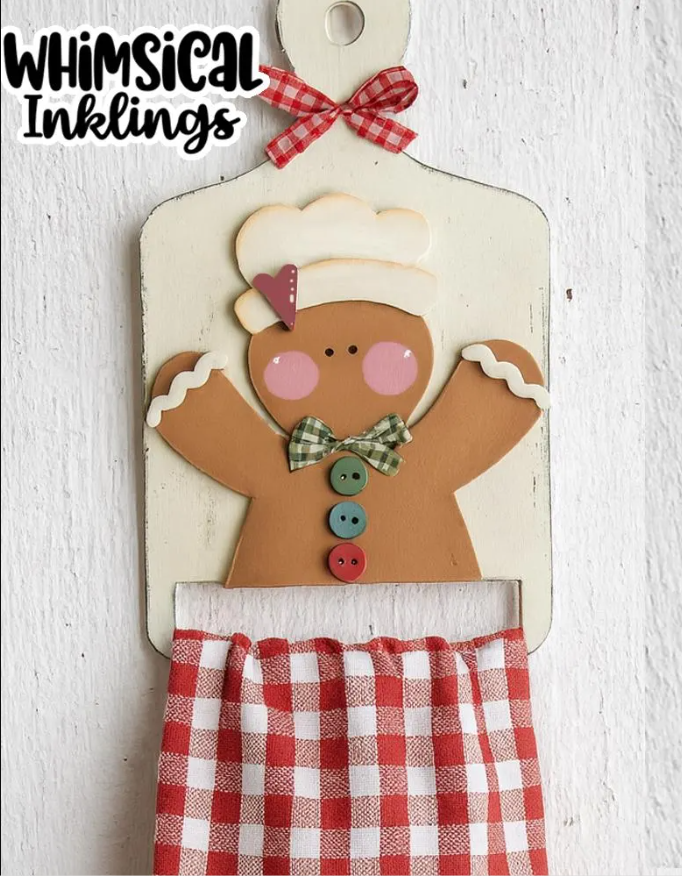Gingerbread Towel Holder DIY Wood kit