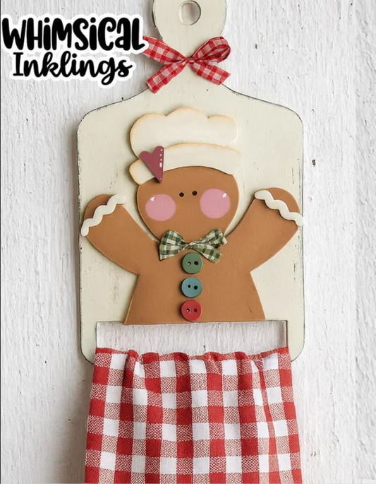 Gingerbread Towel Holder DIY Wood kit