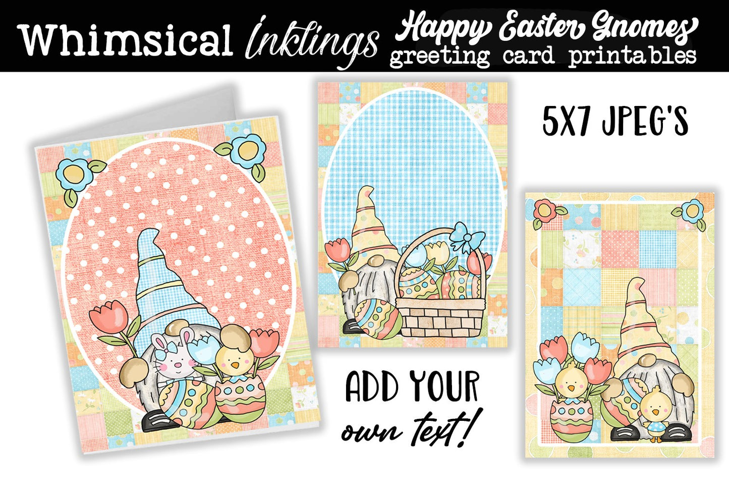 Happy Easter Gnome Greeting Cards