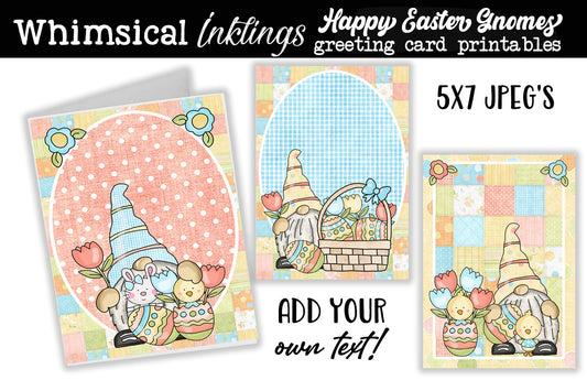 Happy Easter Gnome Greeting Cards