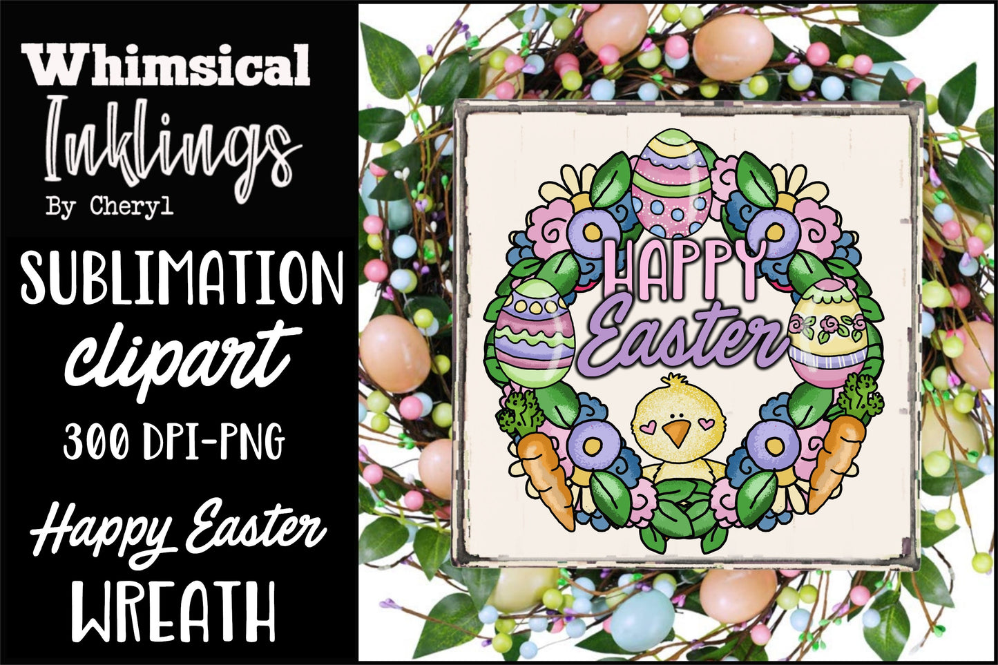 Happy Easter Wreath| Easter Sublimation