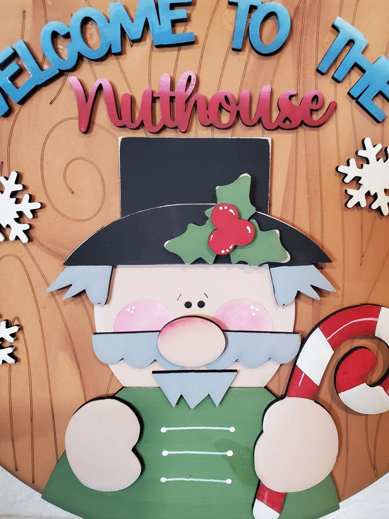 Welcome To The Nuthouse Sign Laser SVG| Exclusive| Christmas Laser SVG