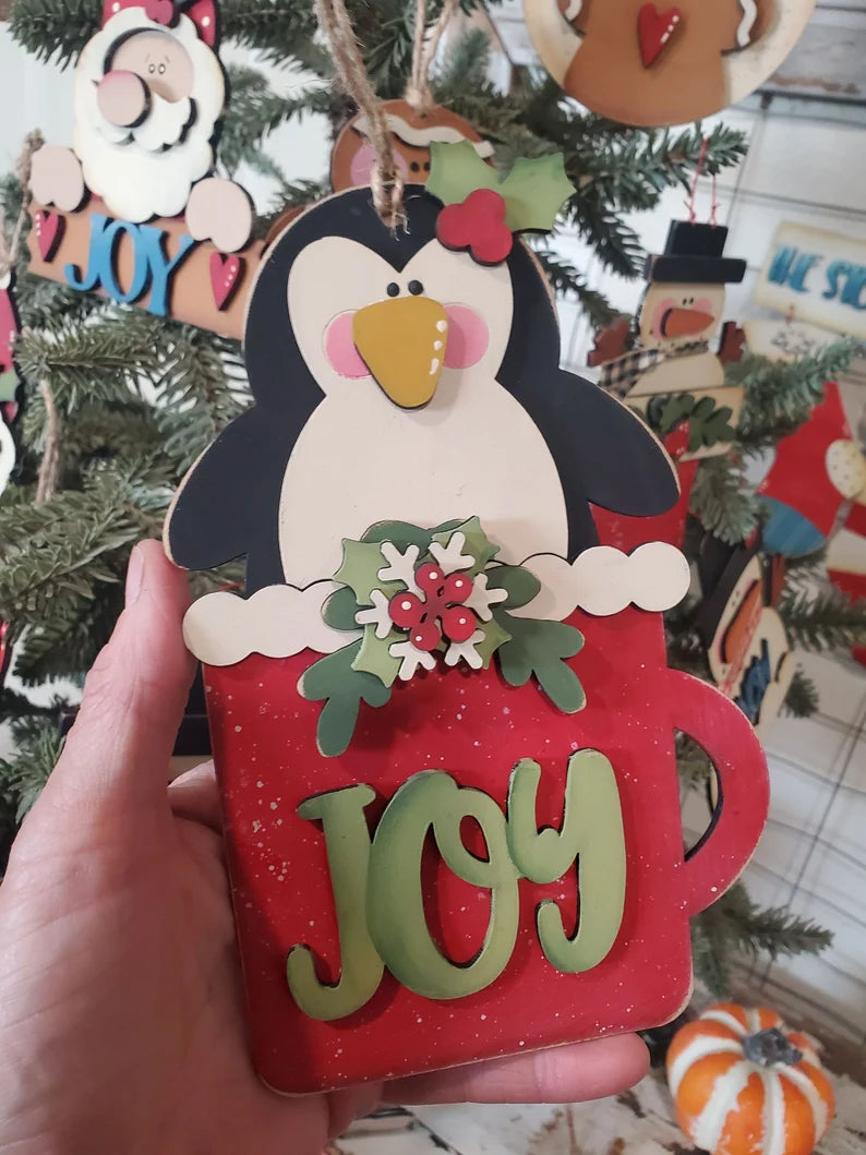 Joy Penguin Ornament DIY Wood Kit