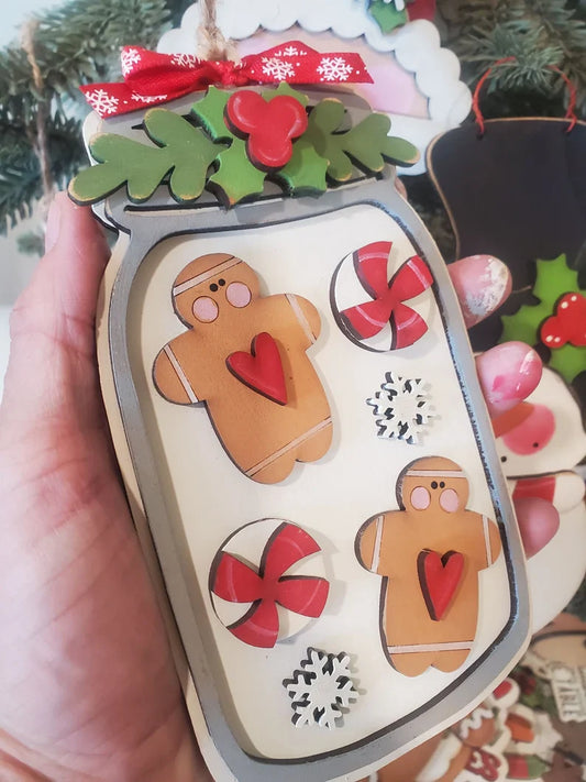 Christmas jar Ornament DOY Wood Kit