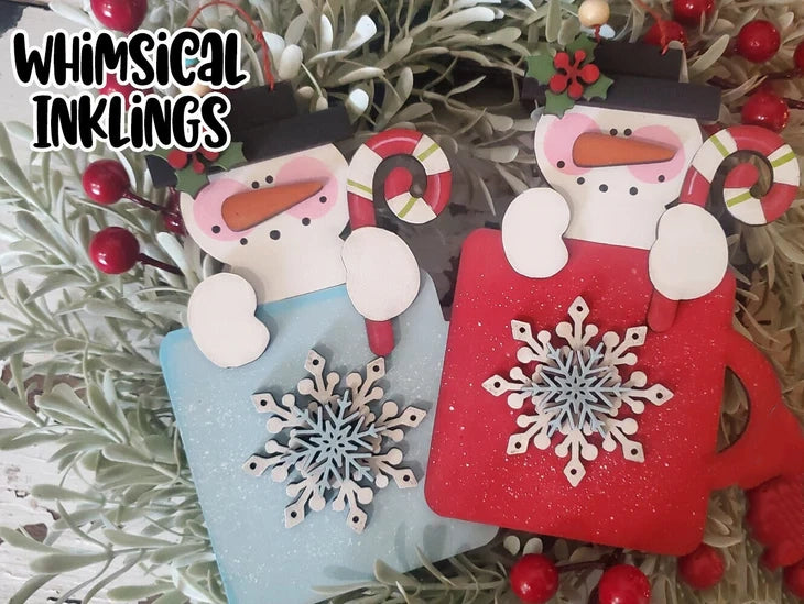 Snowflakes and Peppermint Snowman DIY Kit