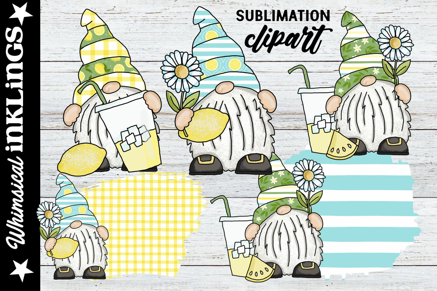 Lemonade and Daisy Gnomes Sublimation| Summer Sublimation