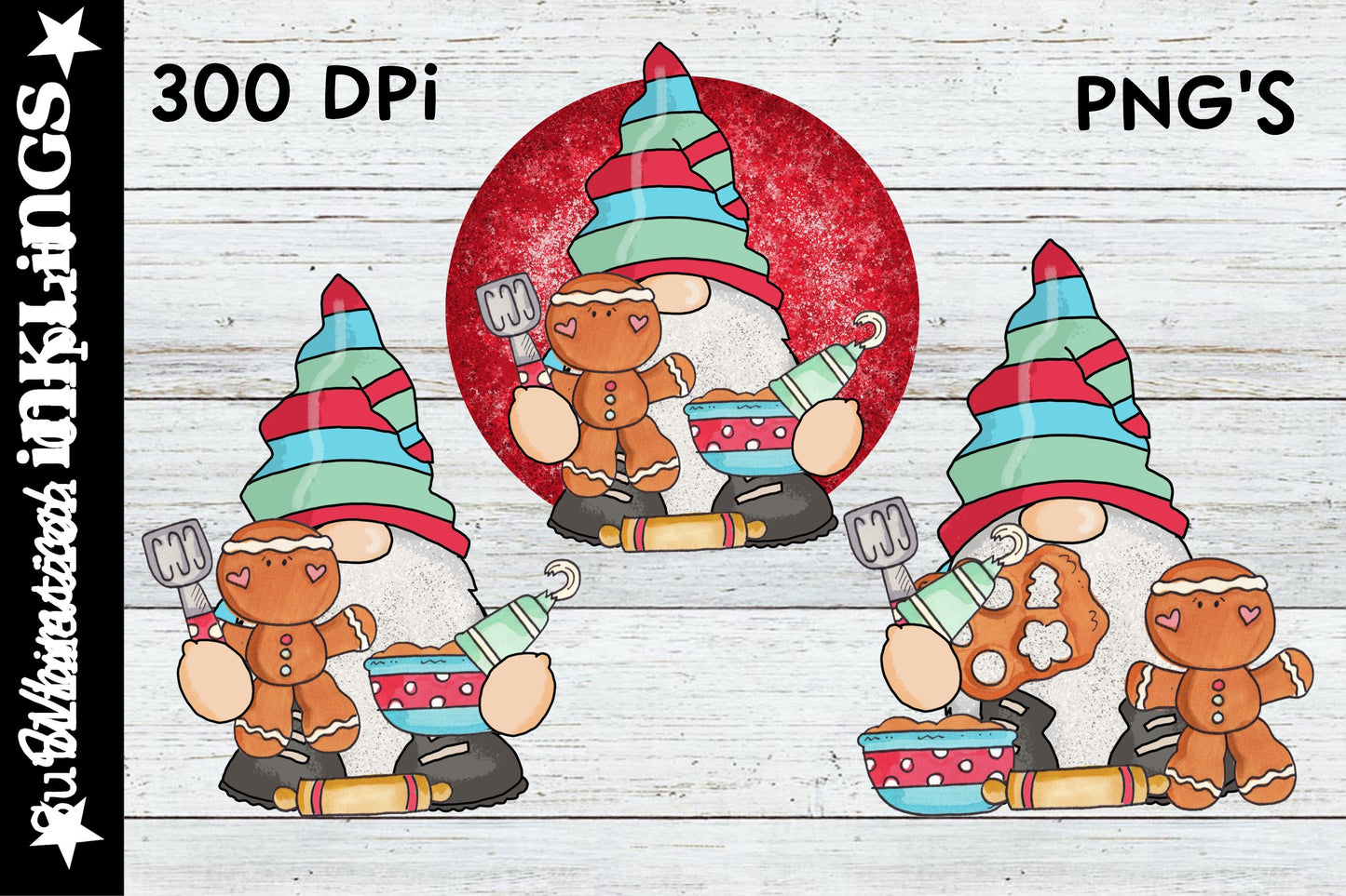 Little Gingerbread Gnomes Sublimation| Christmas Sublimation