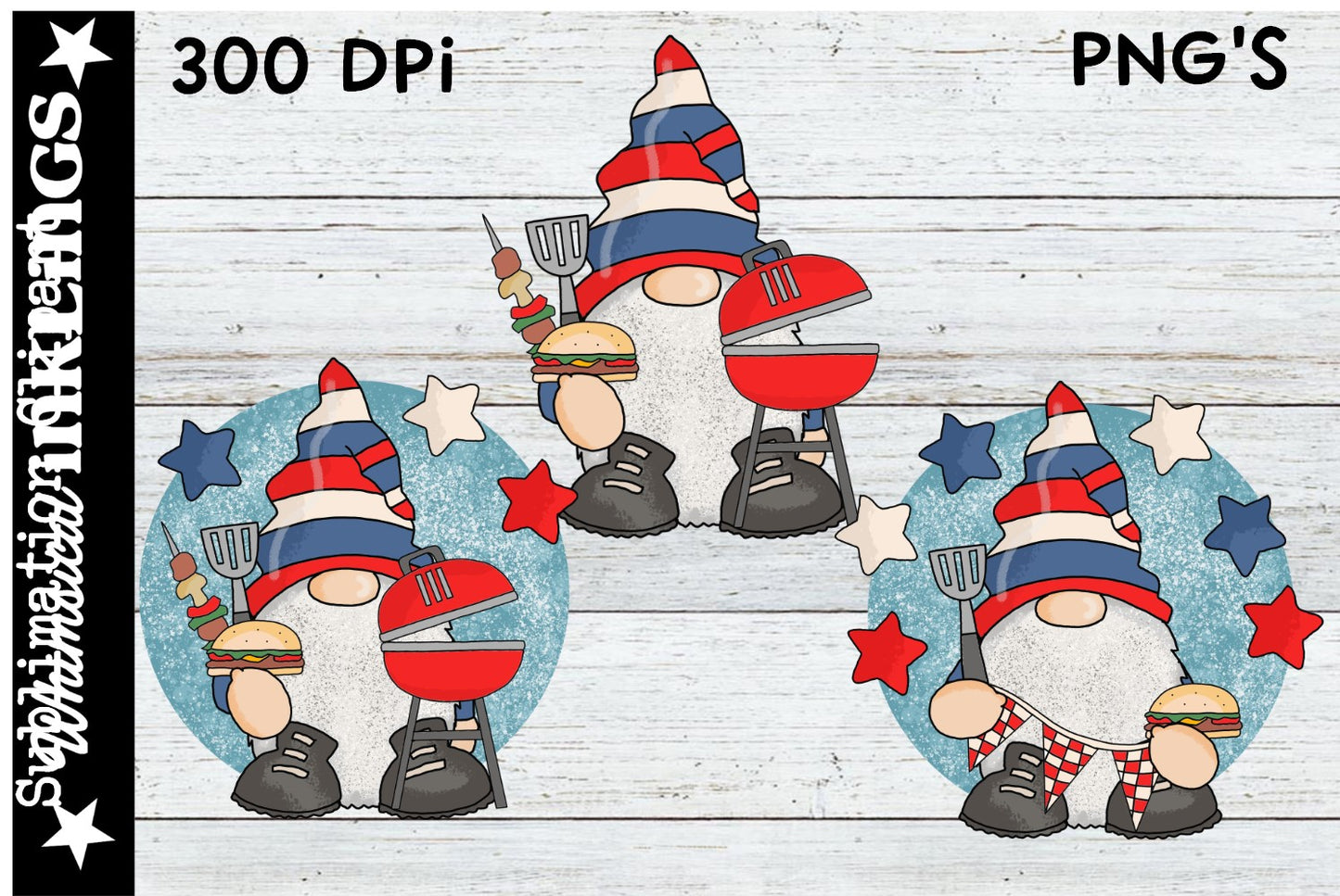 Little Grilling Gnomes Sublimation| Barbeque Gnomes