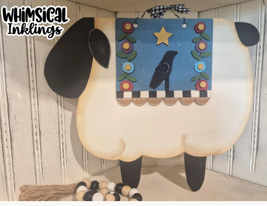 Prim Crow Sheep DIY Wood Kit
