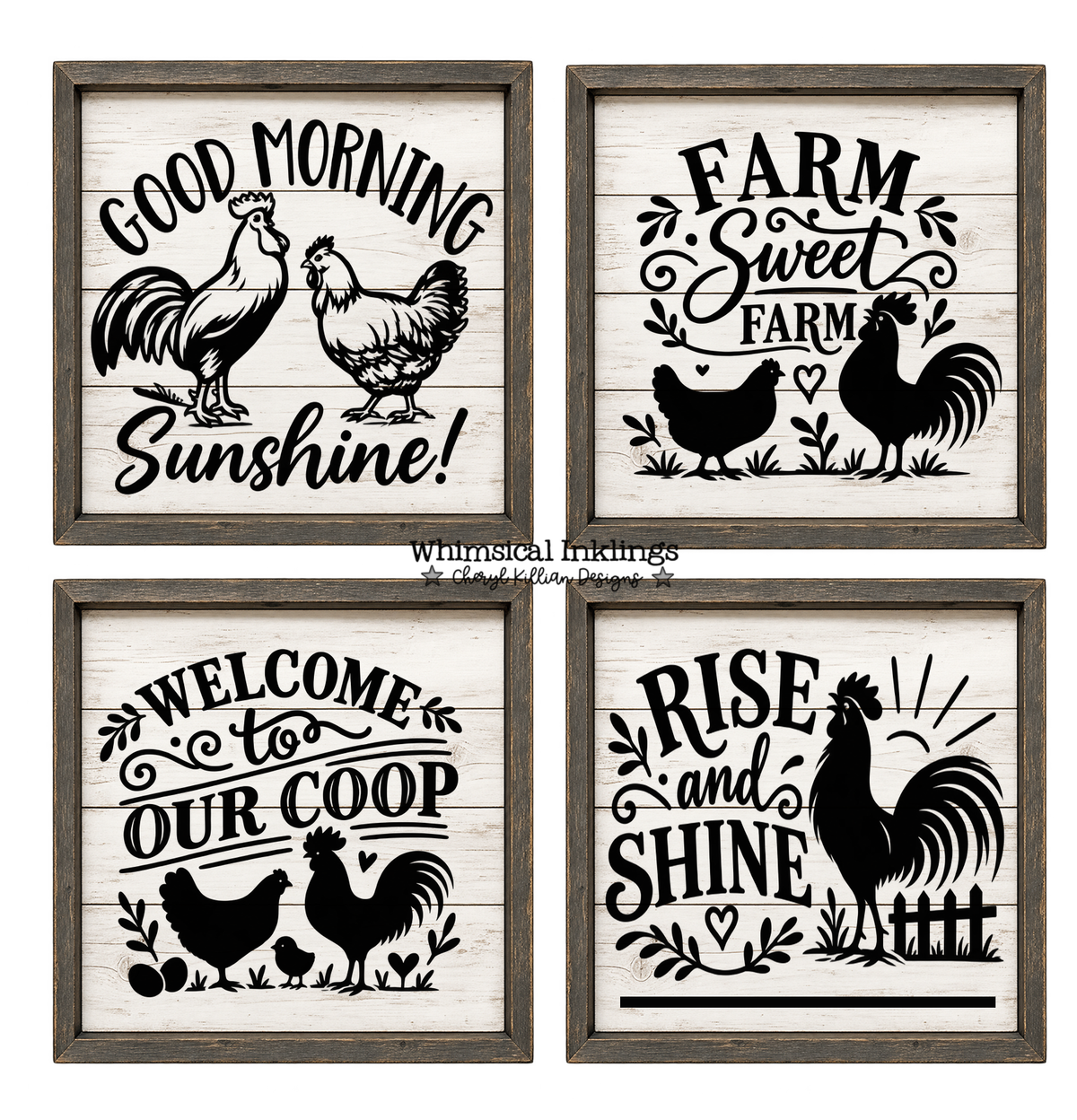 Rise and Shine Magnet set-Laser SVG and Mod Podge Printables
