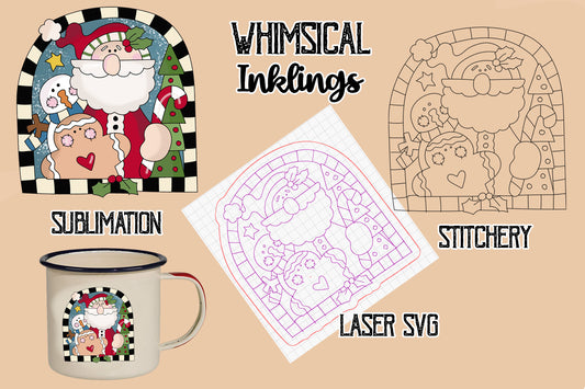 Santa And Pals Laser SVG| Sublimation| Stitchery