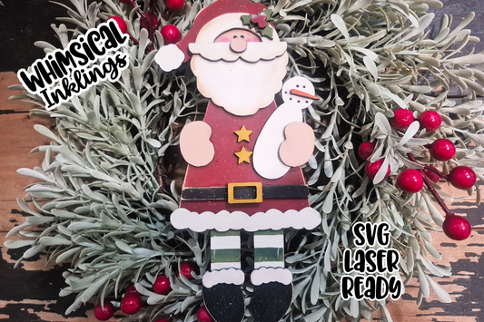 Snow Claus Ornament Laser SVG