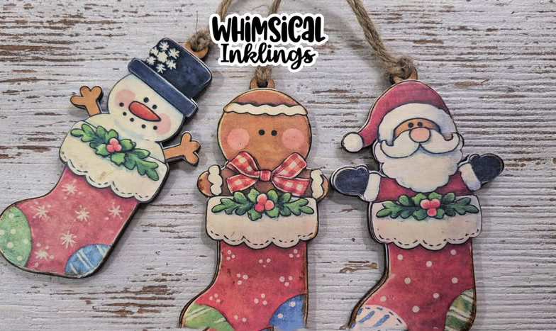 Stocking Buddies DIY Wood Kit and Modge Podge Printables