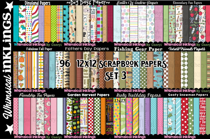 The Krafty Paper Collection THREE| Printable Papers| Digital Paper ...