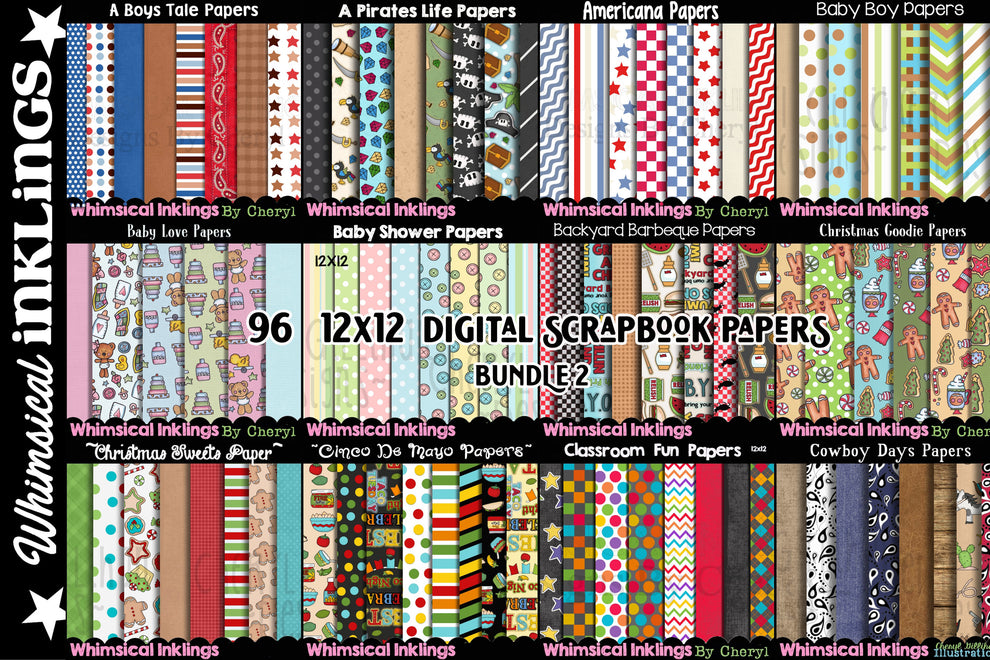 The Krafty Paper Collection TWO| Paper Printables| Digital Paper ...