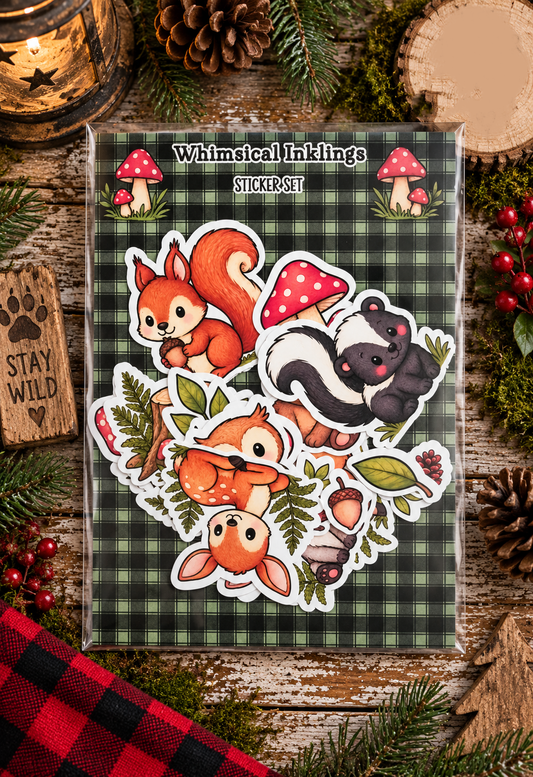 Woodland Critter Sticker Pack| Forest Stickers