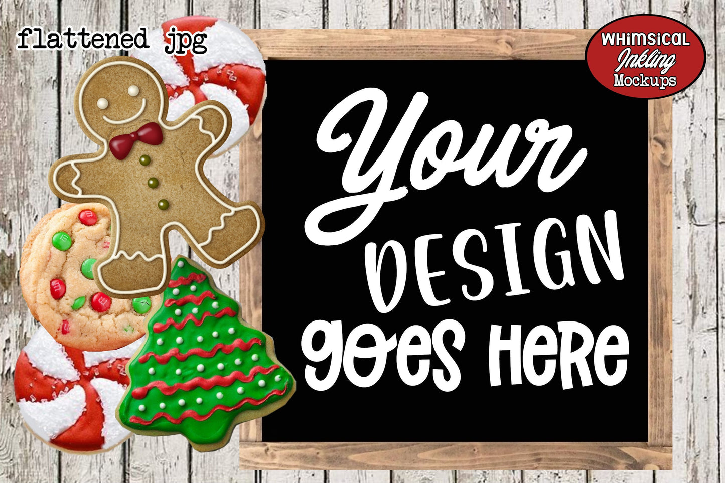 Christmas Cookies Mockup Bundle-Potholder Mockup-Sign Mockup