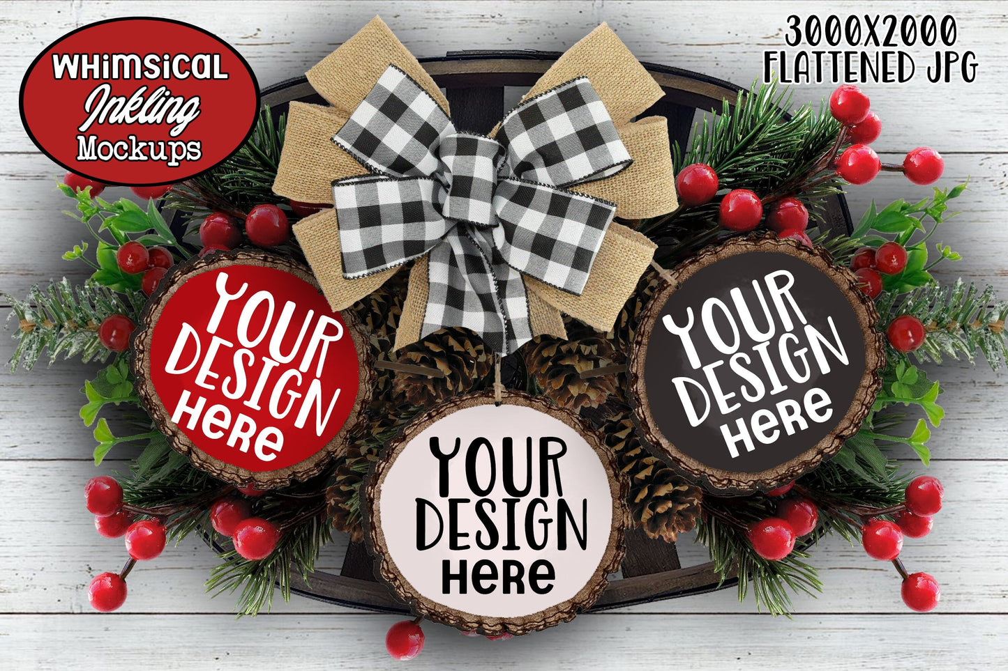 Home For The Holidays Mockup Bundle-Potholder Mockup-Sign Mockup - Commercial Use Allowed