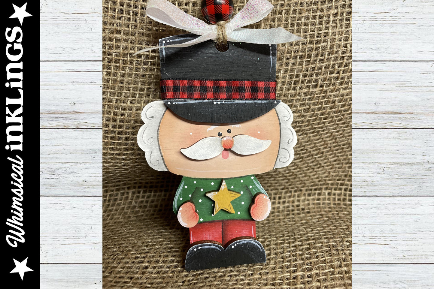 Little Nutcracker SVG| Laser Cut Nutcracker Ornament| Glowforge| Ornament SVG