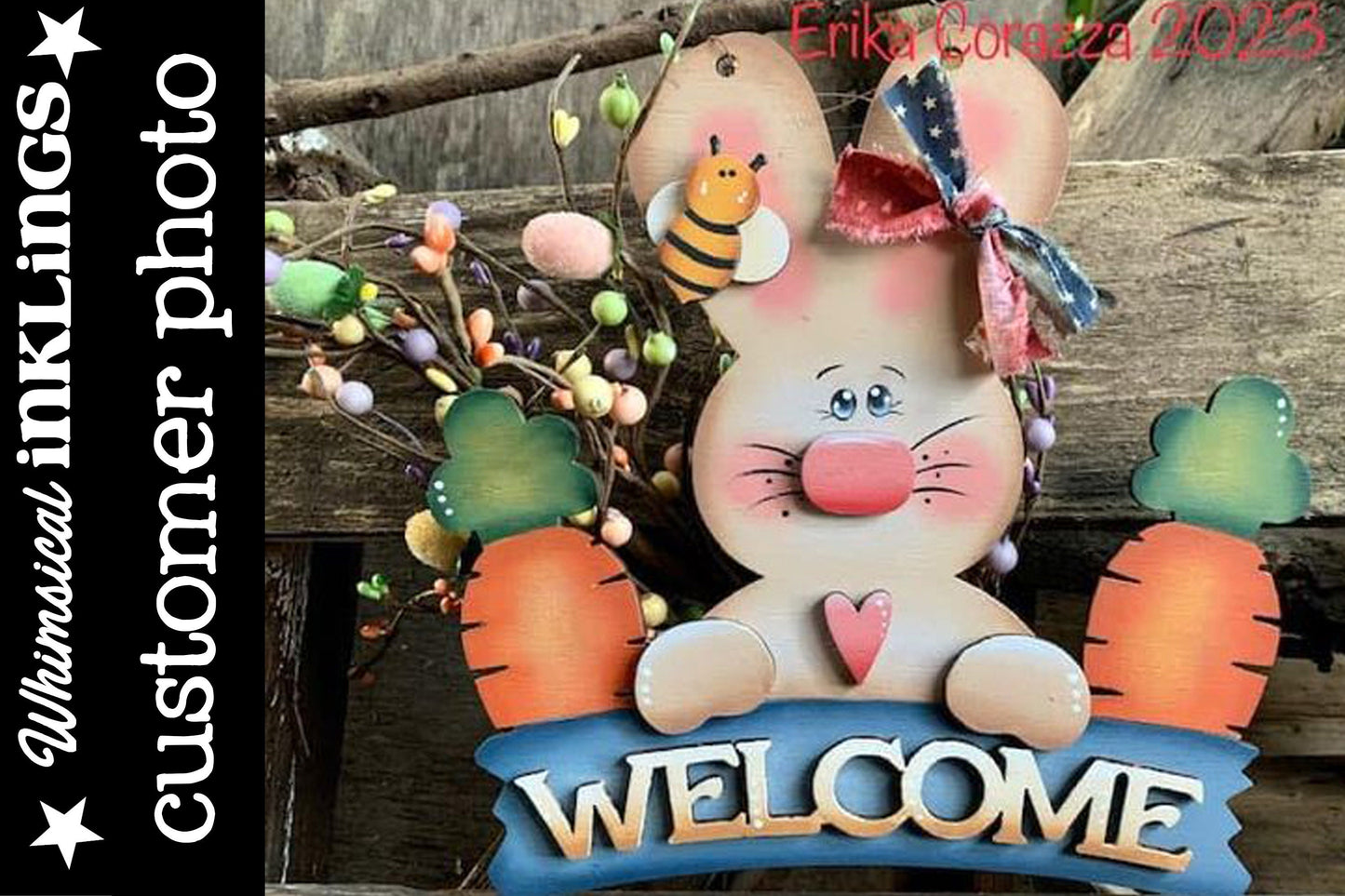 Welcome Bunny Easter SVG |Laser Ready Easter Sign| Glow Forge Easter| Spring SVG