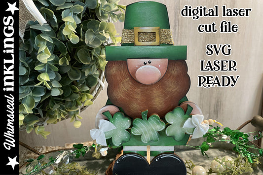 Little Leprechaun Laser Ready SVG| Leprechaun SVG| Glowforge Leprechaun| Saint Patricks Day SVG