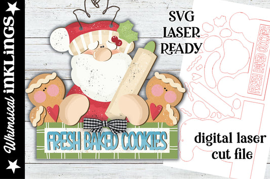 Fresh Baked Cookies| Christmas SVG| Laser Cut Christmas Gingerbread| Glow forge| Ornament SVG