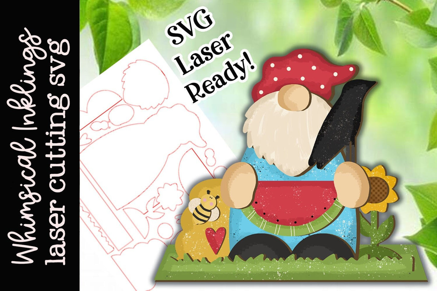 Summer Time Gnome SVG |Laser Ready Ea Gnome| Glow Forge Gnome| Summer Gnome SVG