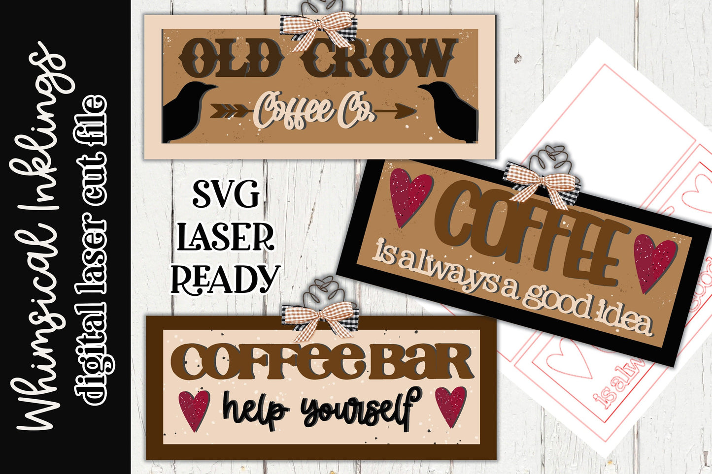 Coffee Signs SVG| Coffee SVG| Laser Cut Coffee Sign| Glow forge|Coffee Bar SVG|