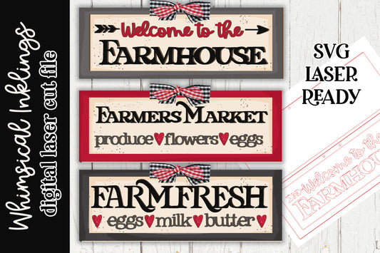 Farmhouse Signs Two SVG| Farm SVG| Laser Cut Farmhouse| Glow forge| Farmhouse SVG|