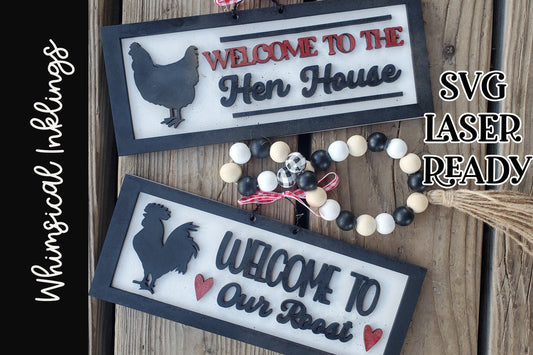 Hen House Farmhouse Signs SVG| Farm SVG| Laser Cut Farmhouse| Glow forge| Farmhouse SVG| Chicken Sign