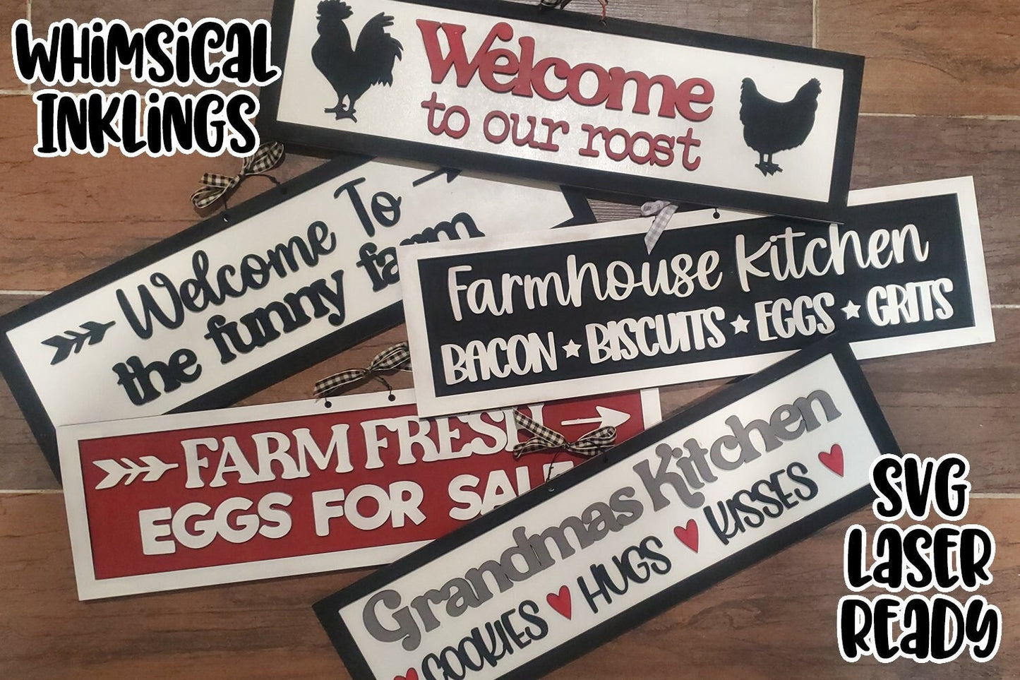 Farmhouse Fun Sign Collection Laser SVG| Kitchen SVG| Laser Cut Kitchen Sign| Glow forge| Kitchen Sign SVG|