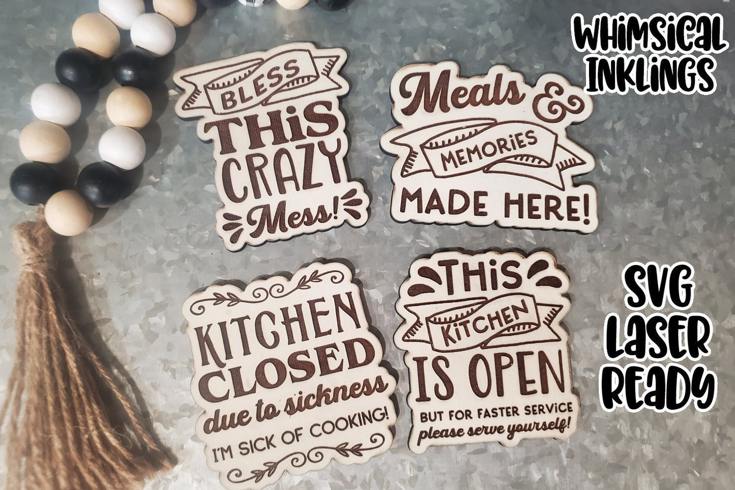 This Kitchen Funnyl Fridge Magnet SVG Collection| Cow SVG| Laser Cut Magnet| Glow forge| Magnet SVG| Glowforge Magnet